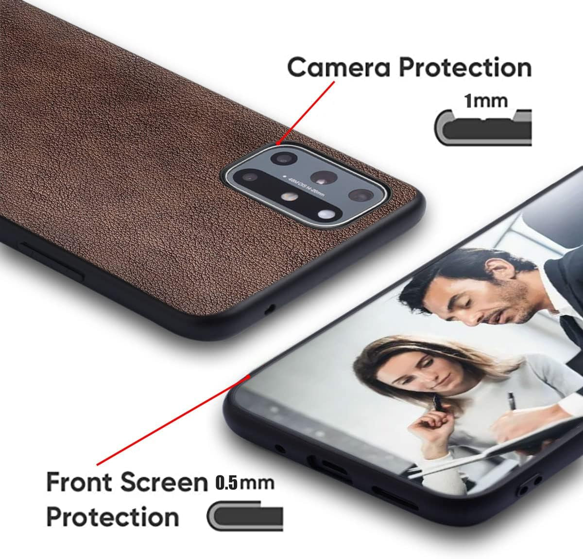 For Google Pixel 4A 5G Case, 6.2 Inch Premium PU Leather Phone Cover Retro Design Full Protective Case for Google Pixel 4A 5G (Coffee)  AIORIA   