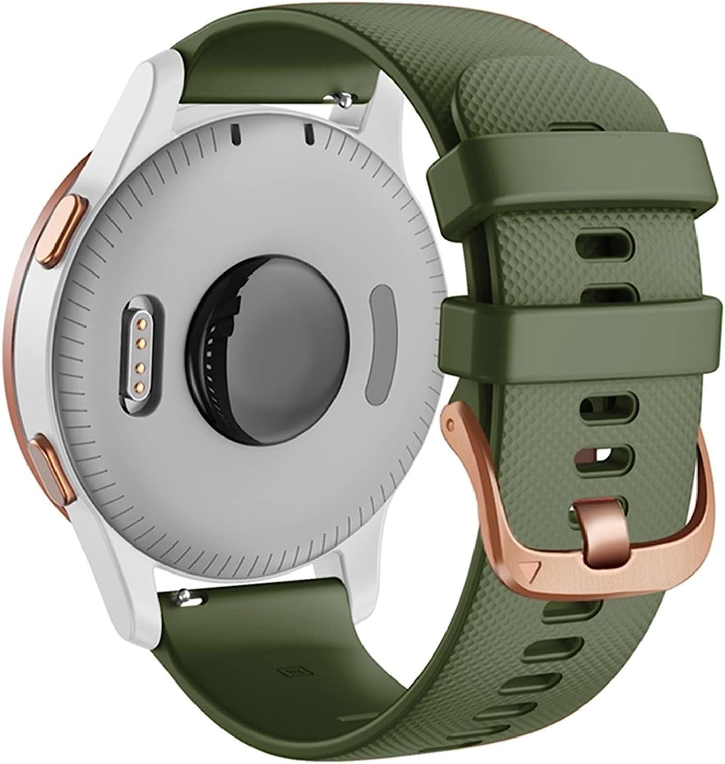 GHFHSG 18 20Mm Silicone Wrist Strap for Garmin Vivoactive 3 4S Garmin Venu Smart Watch Band for Forerunner 645 245 Wristband Strap  GHFHSG Army Green 20mm Forerunner 245 