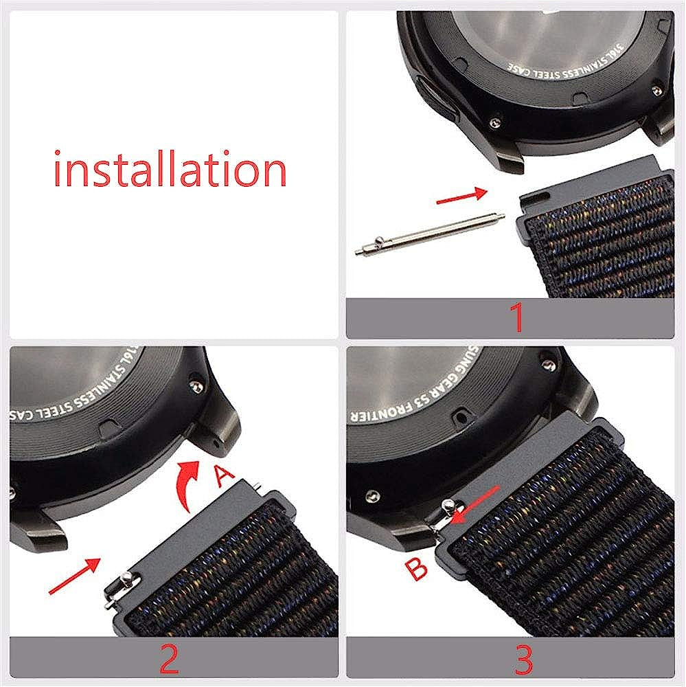 20Mm Quick Release Watch Band Nylon Strap for Samsung Galaxy Watch 5 4 3 40Mm 41Mm 42Mm 44Mm 45Mm 46Mm Nylon Breathable Sport Strap Wristband Replacement Bracelet for Amazfit Bip U Pro/Gts/Gts 2 3 4  DMVEIMAL   