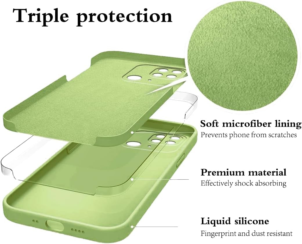 Tiwinxing Compatible with Xiaomi Redmi 10C Case Silicone Ultra Slim TPU Cases Shockproof Anti-Scratch Xiaomi Redmi 10C Phone Case Square Edges Protective Case (Green)  Tiwinxing   