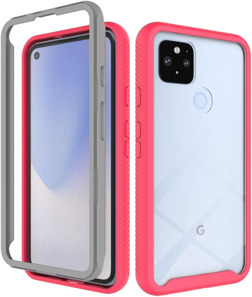 Case for Google Pixel 4A 5G Case Cover,Case for Google Pixel 4A 5G UW G6QU3 Case Cover,Anti-Fall and Shock-Absorbing Protective Cover Case for Google Pixel 4A 5G G025H G025L G025E G025I Case Black  QiongNi Red  