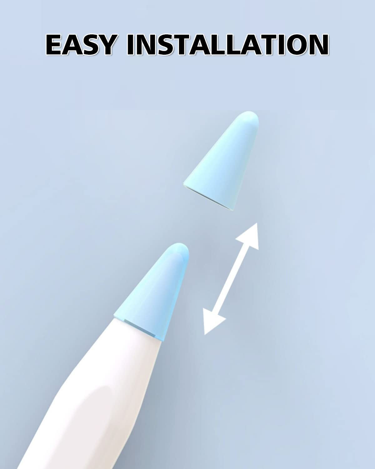 Ambervec 60 Pack Tip Cover for Apple Pencil 2Nd Generation and 1St Generation, Comaptible with Apple Pencil Nib, Anti-Slip Slicone Tips Cover, Medium Resistance, Multicolor  AmberVec Inc.   