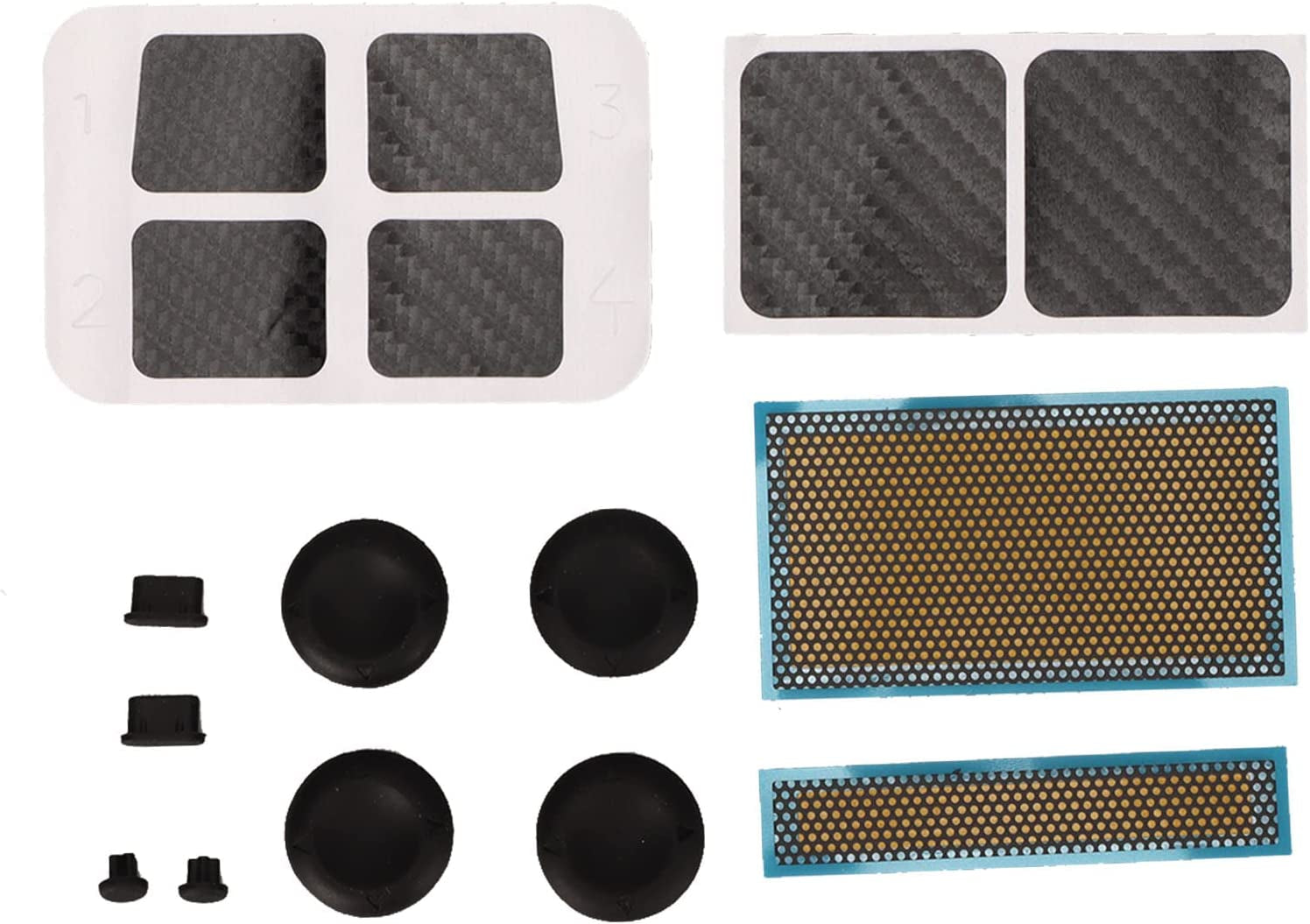 Game Console Protection Kit, for Steam Deck, with Touchpad Stickers/Button Sticker/Host Dust Screen/Silicone Joystick Cap/Storage Box/Headphone Dust Plug  Pomya   
