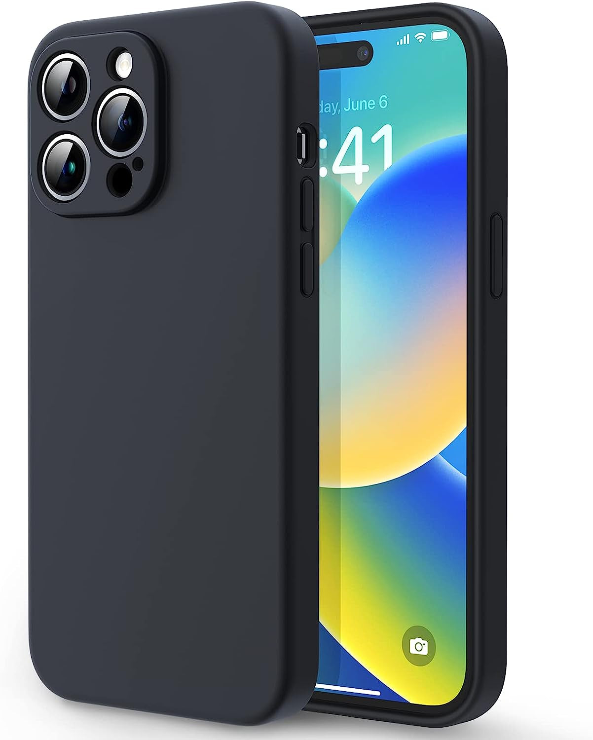 Simtect Designed for Iphone 14 Pro Case with Sliding Camera Cover, Shockproof & Military-Grade Protective Silicone Phone Case for Iphone 14 Pro 6.1 Inch - Clear  Simtect   