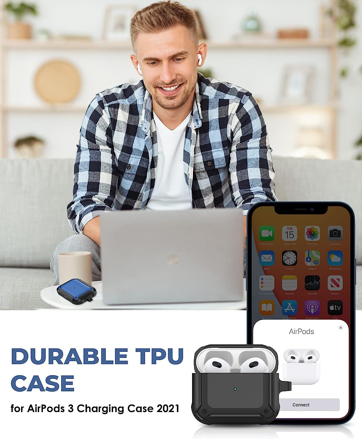 Procase Hard Case for Airpods Max Bundle with Airpods 3 Case 2021 with Keychain  ProCase   