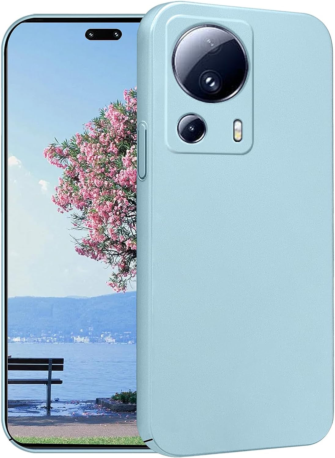 Yarxiawin for Xiaomi 13 Lite Case Shockproof Pink, Xiaomi 13 Lite Phone Case Thin Hard PC Protective Case Anti-Fingerprint Cover with Ultimate Delicate Touch Feeling (Dark Blue)  Yarxiawin Blue  