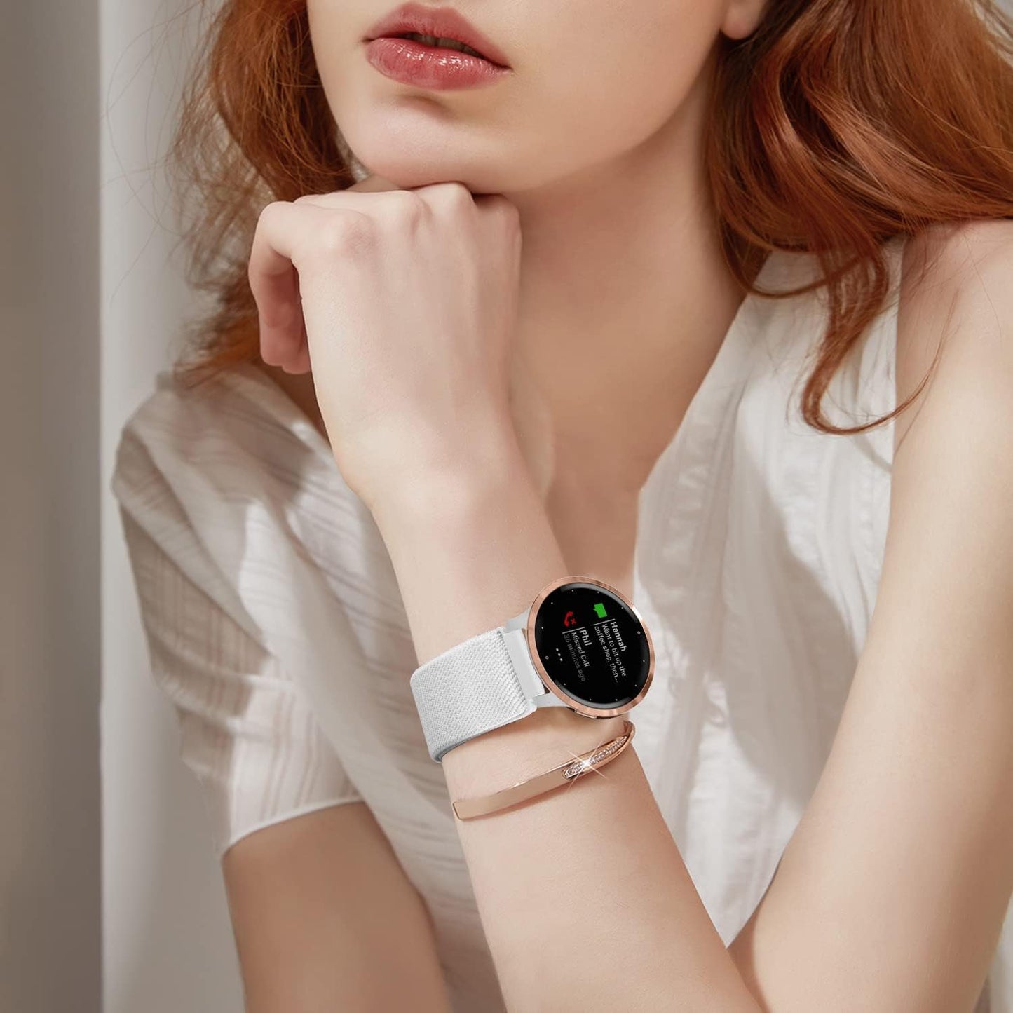 Krudary Elastic Bands Compatible with 18Mm Garmin Vivoactive 4S / Vivomove 3S/ Venu 2S , Soft Stretch Nylon Loop Bracelet Watch Strap Replacement Watchband for Garmin Forerunner 255S/255S Music  Krudary   