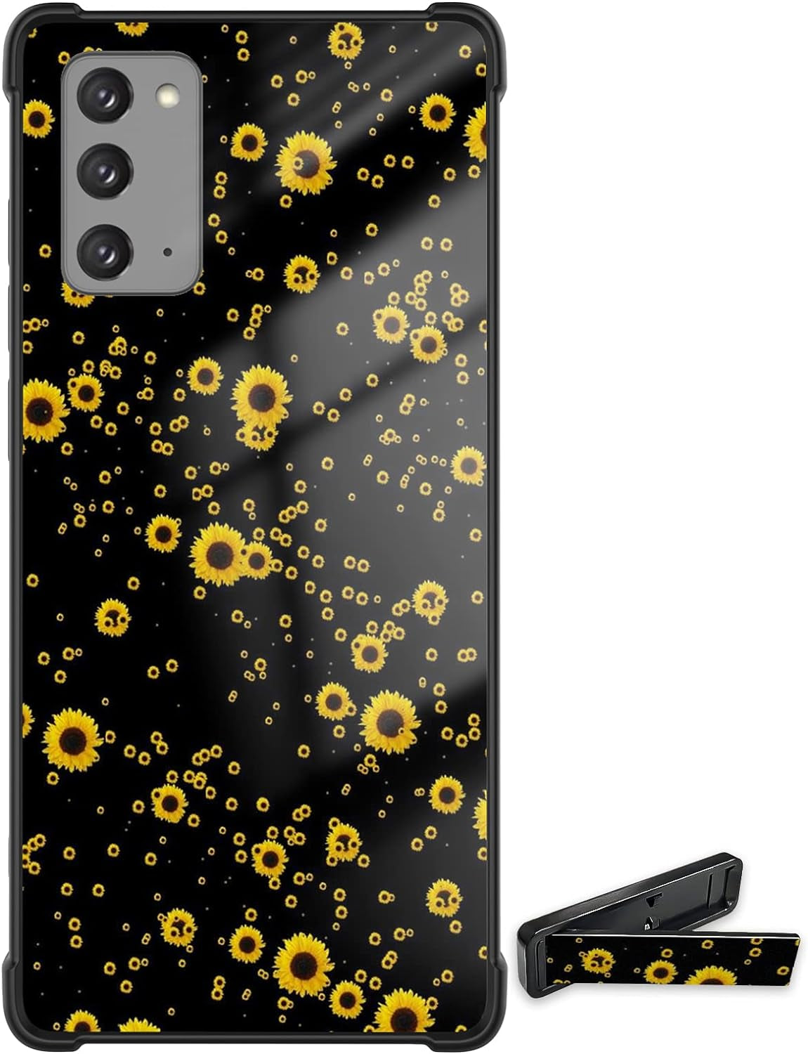 Tnarru for Samsung Galaxy Note 20 Case with Kickstand [Military Grade Drop Protection][Non-Slip] Scratchproof Shockproof Protective Phone Case for Samsung Galaxy Note 20 -Broken Pattern  Tnarru Sunflower C  