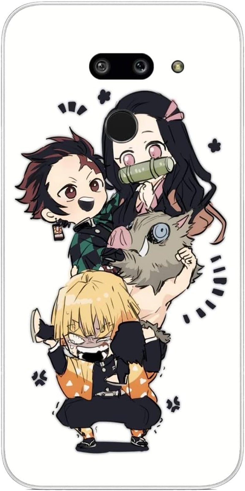 Compatible with Case LG G8 | LG G8 Thinq Sla'Yer Nezuko Inosuke De'Mon Tanjirou 561 Slim Covered Soft Gel Rubber Case Clear  Tongstar   