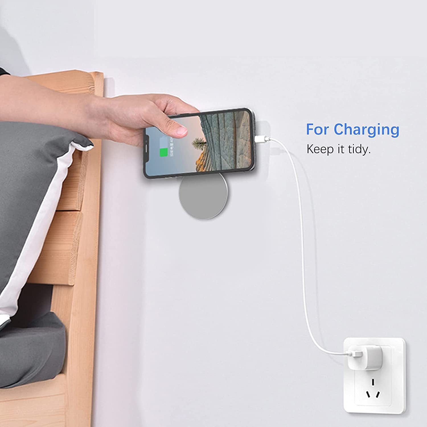 Kuaguozhe Sticky Magnetic Wall Mount for Magsafe Case/Magsafe Wallet/Iphone 14 13 12 Pro Max plus Mini, Adhesive Wall Mount Holder for Magsafe Accessories, Car Mount for Dashboard  Kuaguozhe   