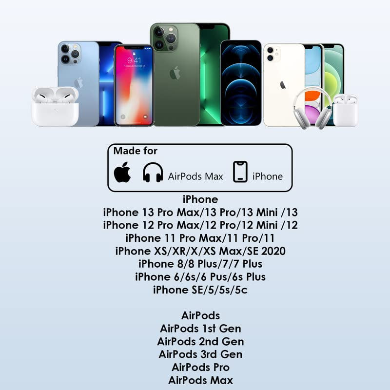 Iphone Charger [Apple Mfi Certified] 2 Pack Apple Iphone Charging Lightning Cable Data Sync Cord with USB Wall Charger Block Box Travel Plug Adapter for Iphone 14/13/Pro/Max/Xr/X/Xs/Max/8/Plus/Airpod  Shenzhen huangxingfu Technology Co., Ltd   