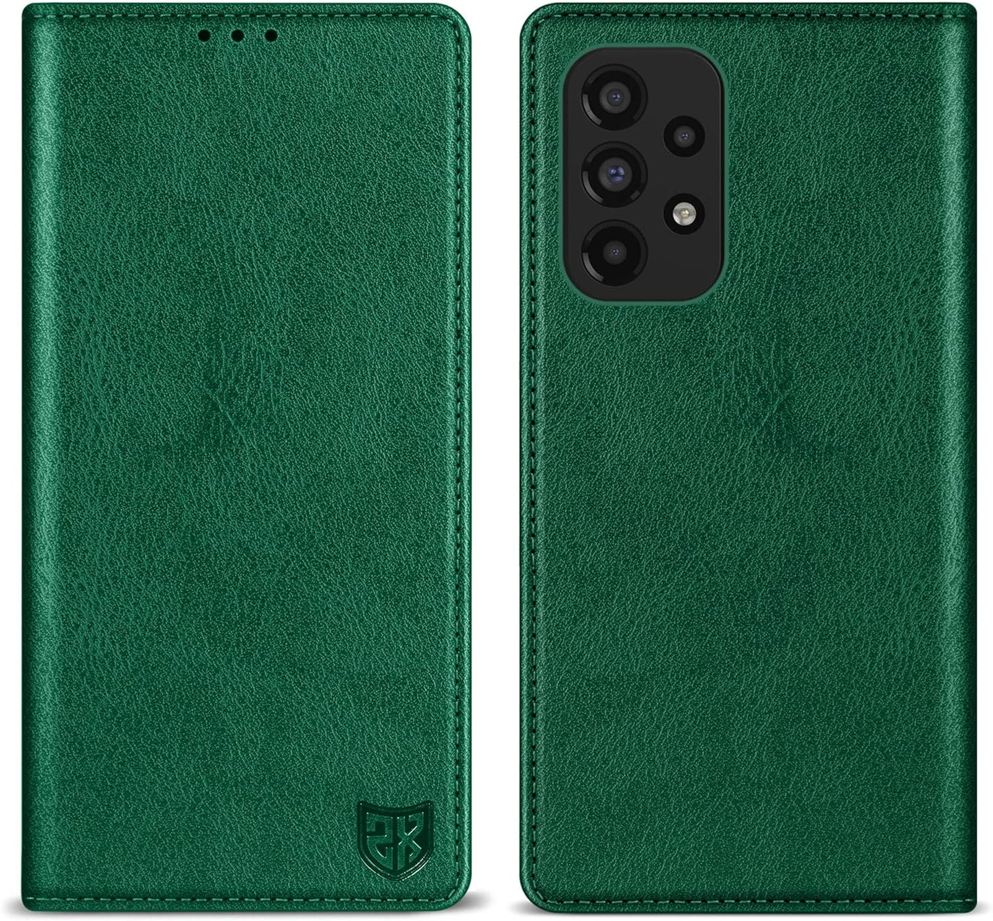 ZZXX Samsung Galaxy A53 5G Wallet Case with [RFID Blocking] Card Slot Stand Strong Magnetic Leather Flip Fold Protective Phone Case for Samsung Galaxy A53 5G Case Wallet(Lake Blue-6.5 Inch)  ZZXX Green Samsung Galaxy A53 5G 6.5 Inch 