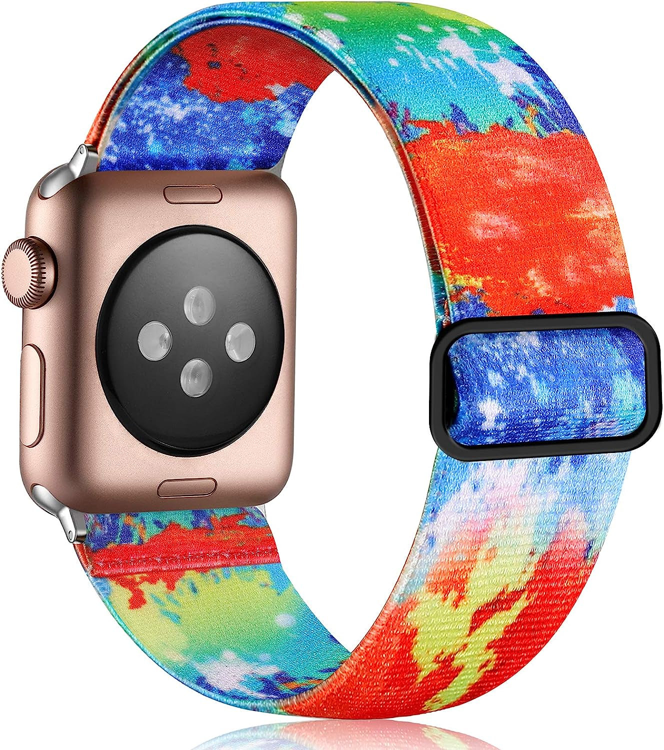 Vcegari Compatible with Apple Watch 38Mm 40Mm 42Mm 44Mm, Adjust Sport Elastic Band Nylon Replacement Wristband for Iwatch Series SE/6/5/4/3/2/1 Women Men Girls  Vcegari Splash-ink 38mm/40mm/41mm 