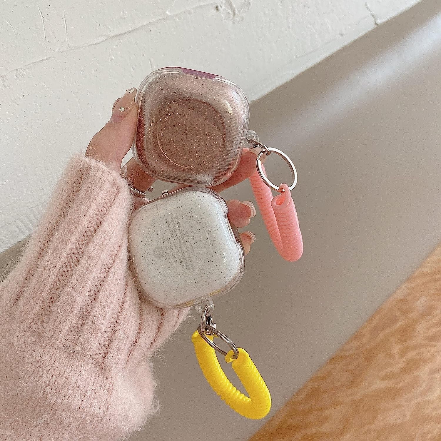 CASEVERSE Case for Samsung Galaxy Buds2 Pro/Galaxy Buds 2/Galaxy Buds Pro/Galaxy Buds Live, Cute Transparent Soft TPU Cover with Keychain for Girls Women  CASEVERSE   