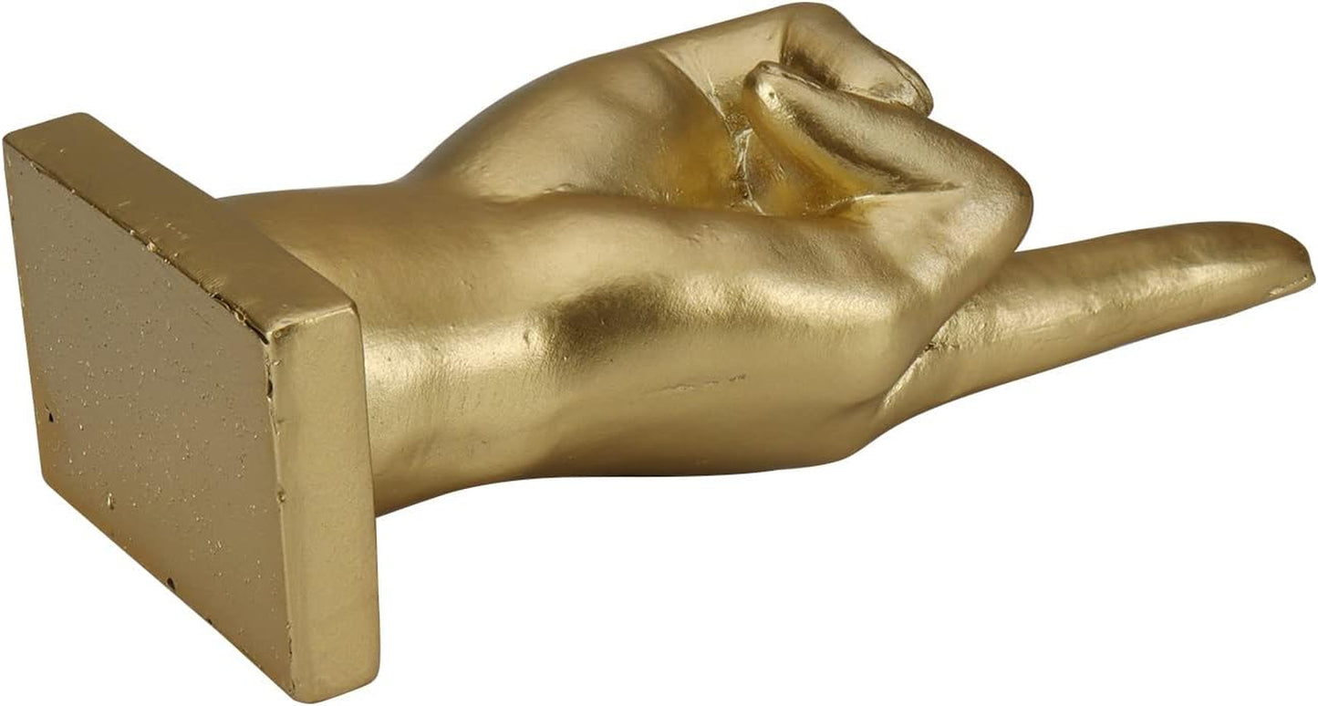 Hanna Roberts Polyresin Gold Hand Ring Holder for Jewelry, Engagement Wedding Ring, 2.75" X 2.2" X 6.5"  Hanna Roberts LLC   