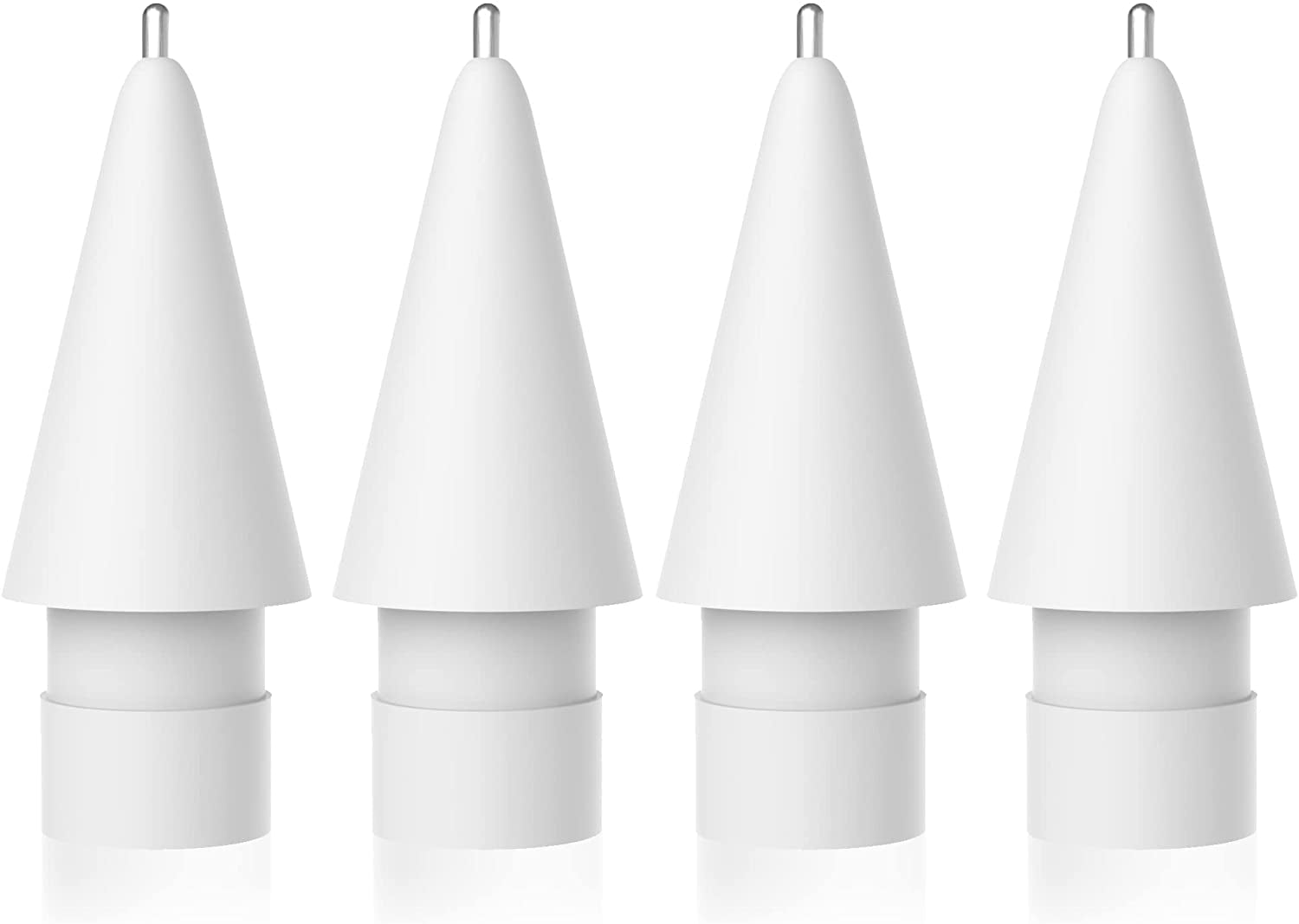 Upgraded 2 Pack Pencil Tips for Apple Pencil,No Wear Out Fine Point Precise Control Pencil Replacement Nibs,Compatible with Apple Pencil 1St Gen and 2Nd Gen/Ipad Pro Pencil,White  Paiholy White-4Pack  