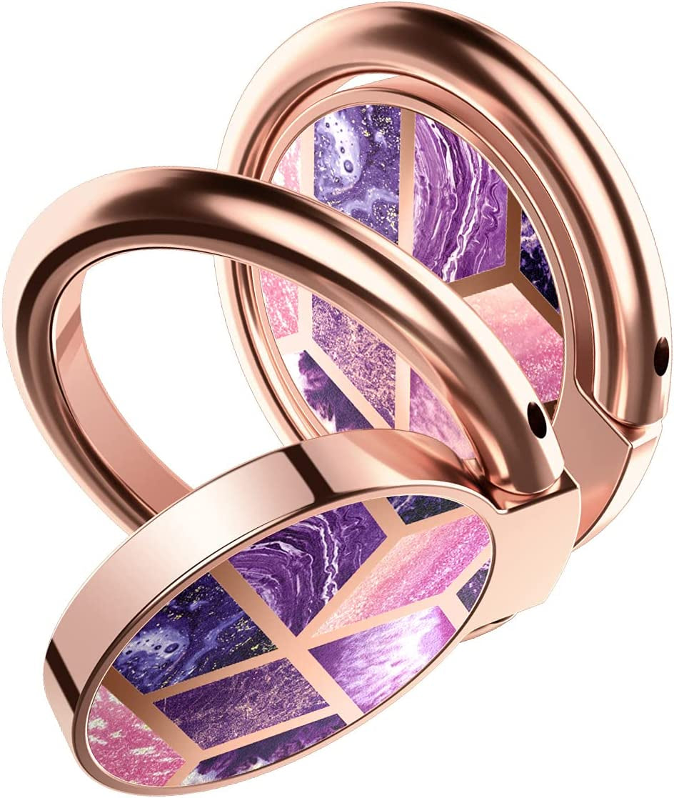 I-Blason Cell Phone Finger Ring Holder - Universal - Kickstand with 360° Rotation and 180° Flip Magnetic Car Mountable Compatible with Iphone 14/Iphone 13/Galaxy S23/Galaxy S22/Galaxy Z (Marble)  i-Blason Ameth  