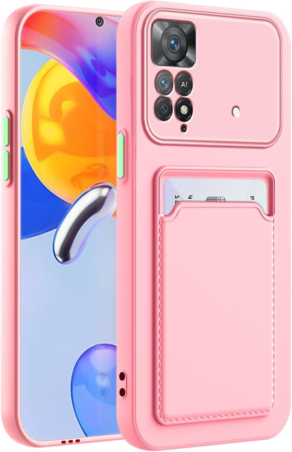 TSAYGFK for Xiaomi Redmi Note 11 Pro 5G Case for Women Glitter Crystal Soft Stylish Clear TPU Luxury Bling Cute Protective Cover with Kickstand Strap for Redmi Note 11 Pro 5G/4G (Glitter Rose)  TSAYGFK Pink  