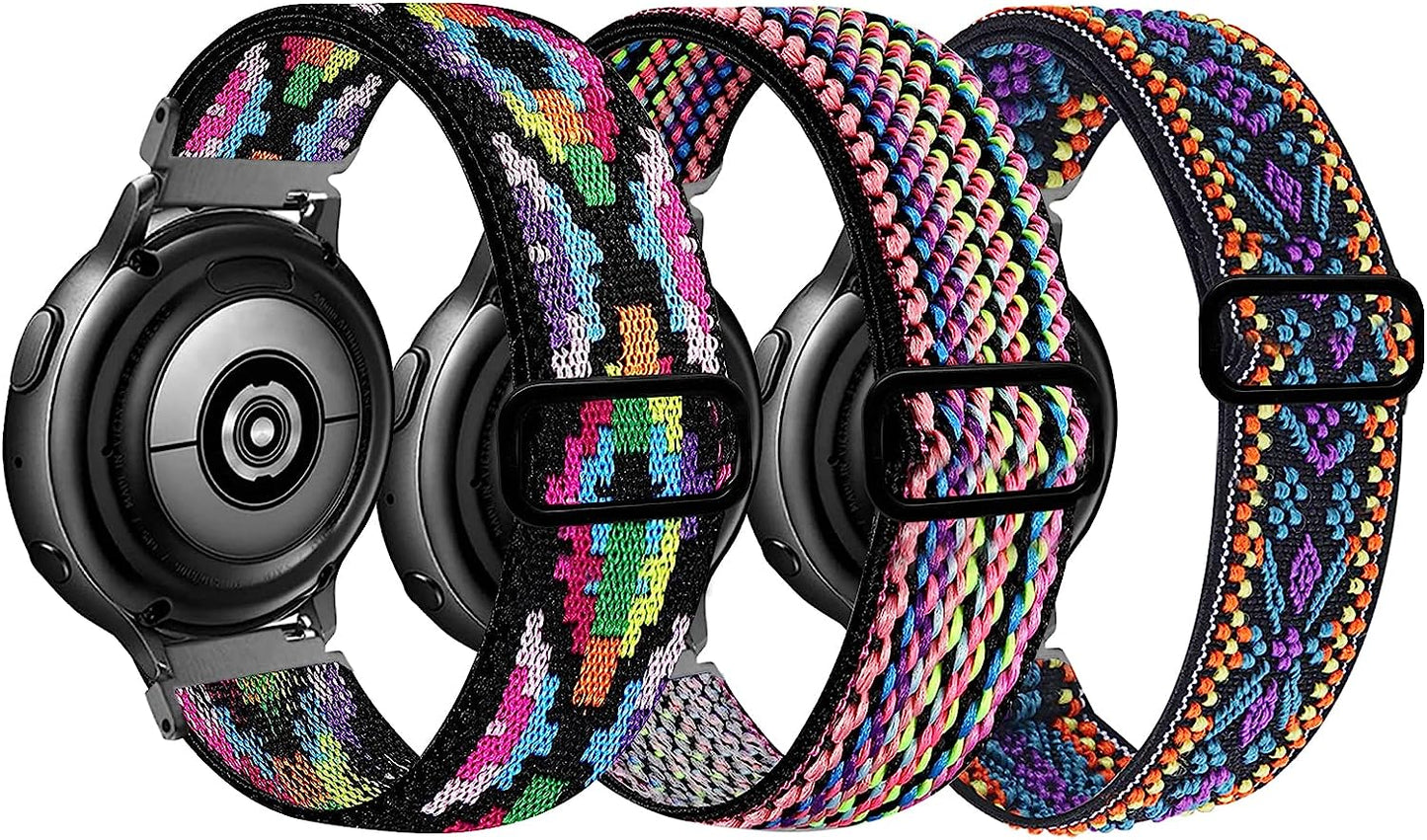 20Mm Stretchy Bands Compatible with Samsung Galaxy Watch 5/4 40Mm 44Mm/Watch 5 Pro 45Mm/Watch 4 Classic 42Mm 46Mm, Nylon Strap for Galaxy Active 2 40 44Mm/Active 40Mm/Watch 3 41Mm/Galaxy Watch 42Mm  BOTNUW   