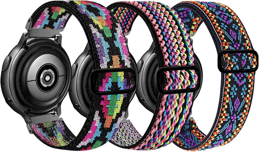 20Mm Stretchy Bands Compatible with Samsung Galaxy Watch 5/4 40Mm 44Mm/Watch 5 Pro 45Mm/Watch 4 Classic 42Mm 46Mm, Nylon Strap for Galaxy Active 2 40 44Mm/Active 40Mm/Watch 3 41Mm/Galaxy Watch 42Mm  BOTNUW   