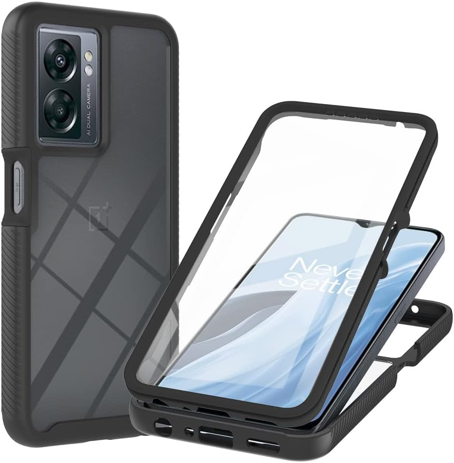 DETUOSI for Oneplus Nord N300 5G Case, Built in PET Screen Protector, [360 Full Body Protection], 1+ Nord N300 5G Case, 3 in 1 Shockproof Clear Protection Phone Cover for Oneplus Nord N300 5G, Black  DETUOSI   