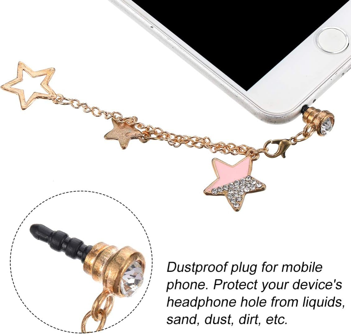 Hemobllo 3Pcs Cell Phone Dust Plug Cute Star Dust Plug Charm Earphone Anti-Dust Plug for Phone Headphone Smartphone Earphone 3.5Mm  Hemobllo   