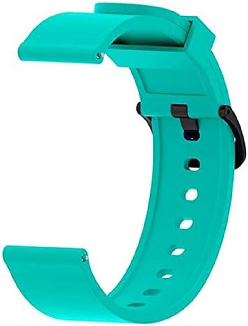 BKUANE 20Mm Soft Silicone Watchband Strap for Garmin Vivoactive 3 Smart Bracelet Watch Band Forerunner 245 245M 645 Colorful Wristband  BKUANE Cyan Blue 20mm 