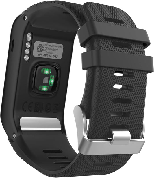 Moko Garmin Vivoactive HR Watch Band, Soft Silicone Replacement Watch Band ONLY for Garmin Vivoactive HR Sports GPS Smart Watch with Adapter Tools.  MoKo   