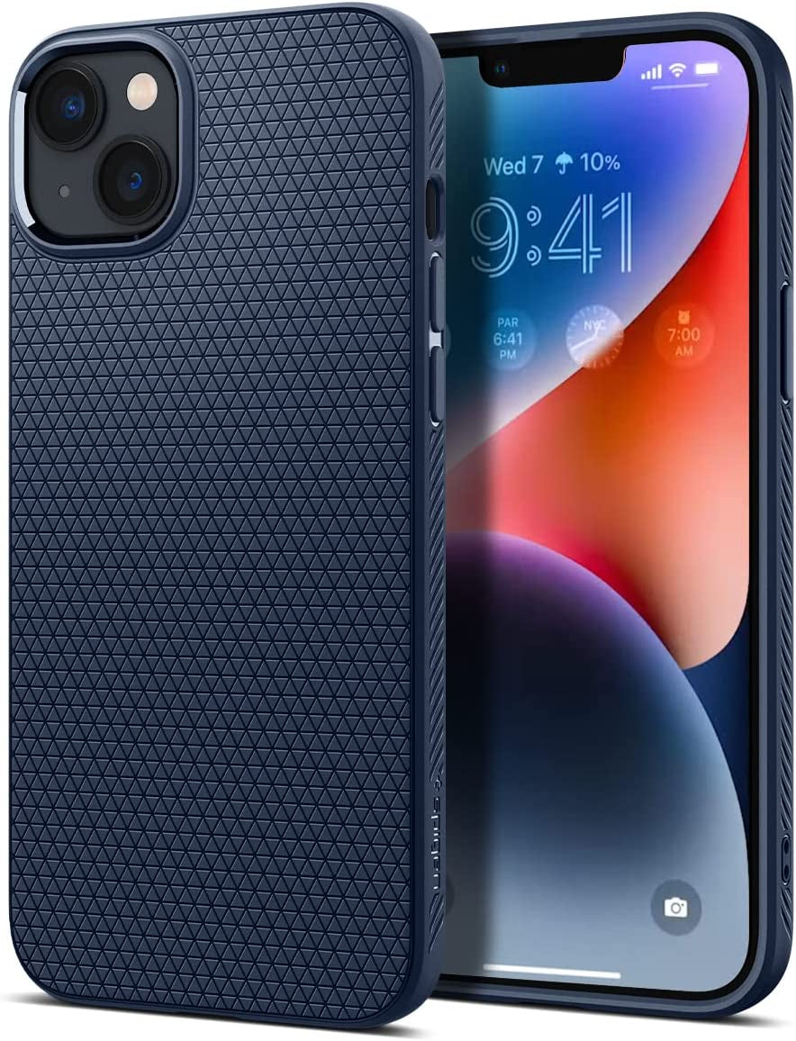 Spigen Liquid Air Armor Designed for Iphone 14 Case (2022) - Navy Blue  Spigen Navy Blue  