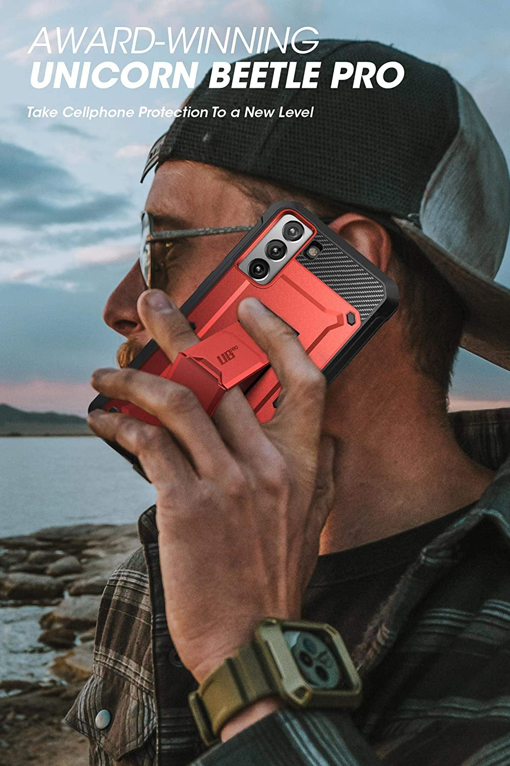 SUPCASE Ubpro Series Case for Galaxy S21+ plus 5G (2021 Release), Full-Body Dual Layer Rugged Holster & Kickstand Case without Built-In Screen Protector (Ruddy)  SUPCASE   