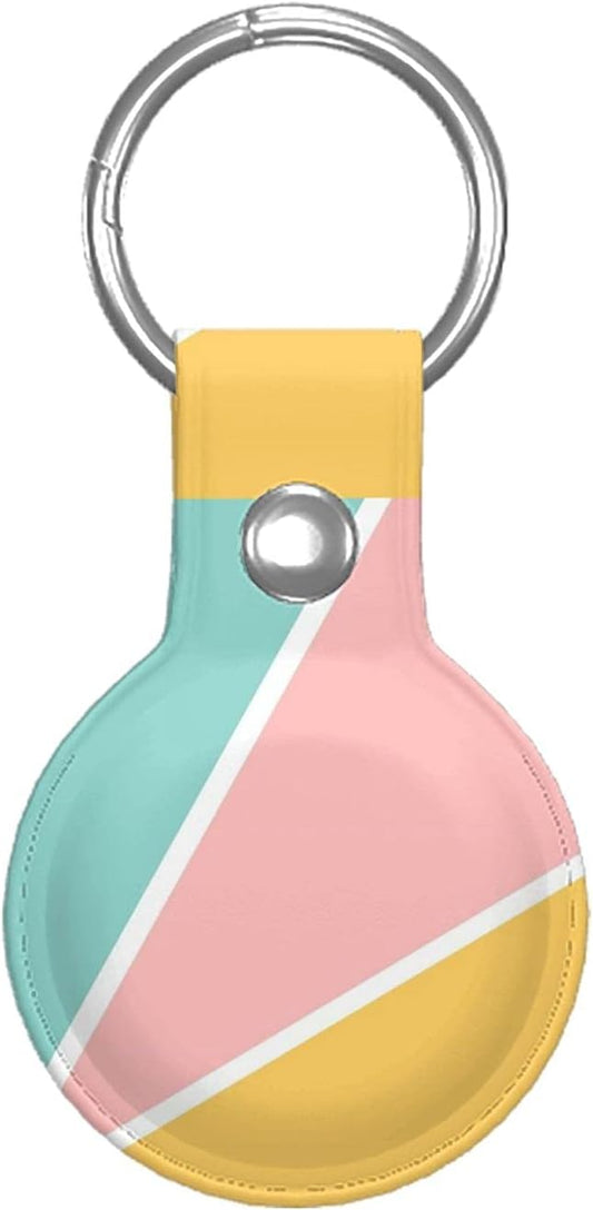 Cute Airtags Holder Rain Bow Airtags Keychain Cute Protective Leather Airtags Case Compatible with Pets Wallets Luggage and More  NDZHZEO CO. LTD   