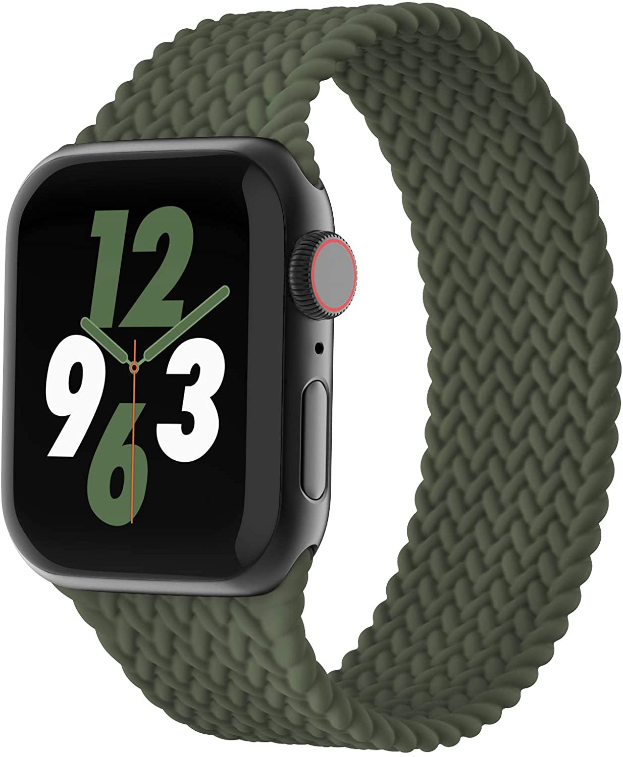 Silicone Solo Loop Bands Compatible with Apple Watch Band 38Mm 40Mm 41Mm 42Mm 44Mm 45Mm 49Mm, Stretchy Silicone Elastic Sport Strap Compatible for Iwatch Series 8/7/6/5/4/3/2/1/SE Ultra  WASPO Inverness Green 38/40/41MM XS: 5.3"-5.5"(135mm-142mm) 