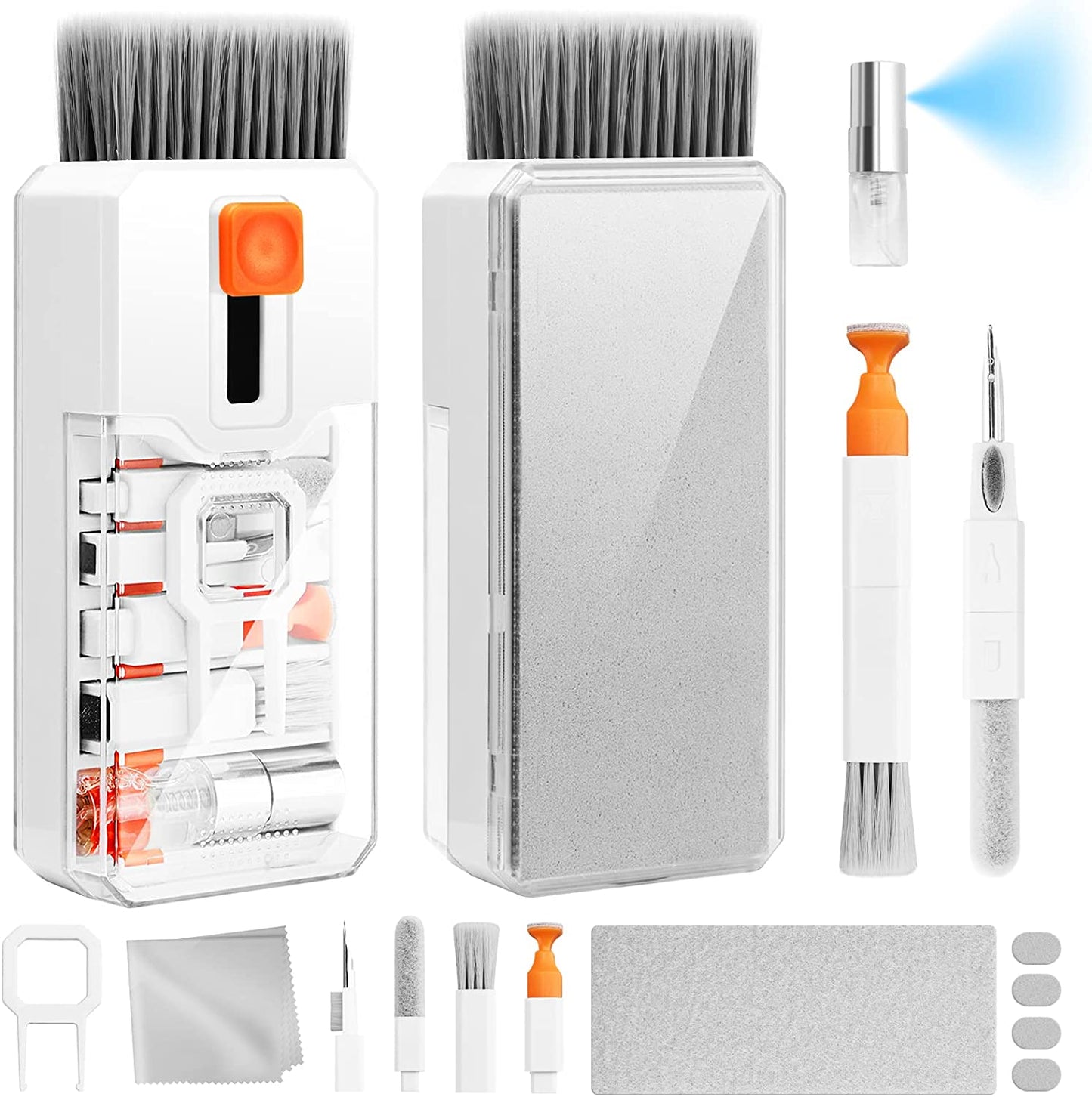 Keyboard Cleaning Kit Laptop Cleaner, 10-In-1 Computer Screen Cleaning Brush Tool, Multi-Function PC Electronic Cleaner Kit Spray for Ipad Iphone Pro, Earbuds, Camera Monitor, All-In-One with Patent  Ordilend   