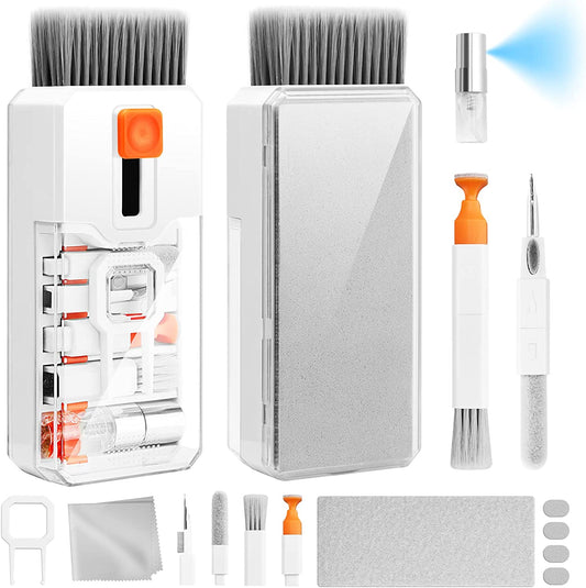 Keyboard Cleaning Kit Laptop Cleaner, 10-In-1 Computer Screen Cleaning Brush Tool, Multi-Function PC Electronic Cleaner Kit Spray for Ipad Iphone Pro, Earbuds, Camera Monitor, All-In-One with Patent  Ordilend   