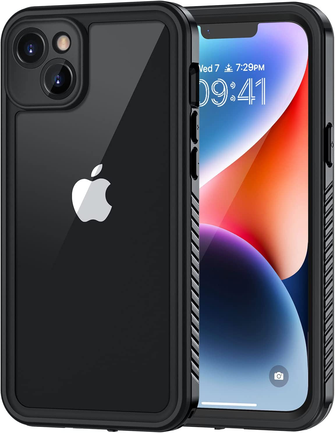 Lanhiem Iphone 14 Pro Case, IP68 Waterproof Dustproof Shockproof with Built-In Screen Protector, 6.1 Inch - Purple  Lanhiem Black For Iphone 14 