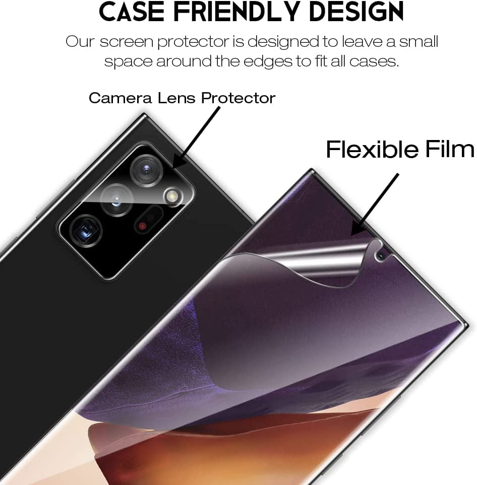 LK Compatible with Samsung Galaxy Note 20 Ultra Protection Screen, 2 Pieces, TPU Film Protection Screen, HD Clear Soft Transparent Screen Protector Film  LK   