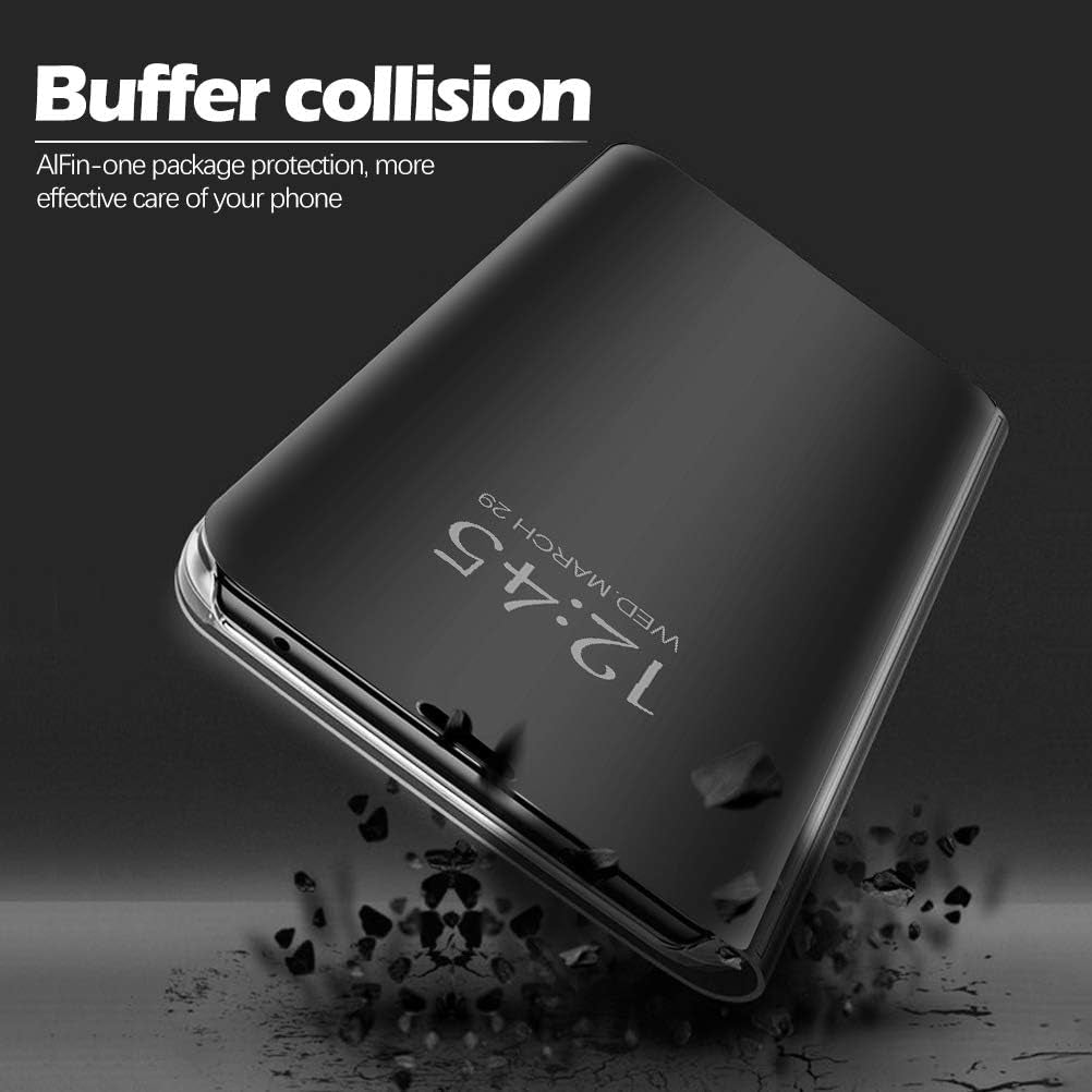 Compatible with Samsung Galaxy Note 20 Ultra Case Flip Leather Cover Clear S-View Mirror Shockproof Cover with Kickstand Anti-Scratch Protective Phone Cases Cover for Samsung Note 20 Ultra  Migexxkj   