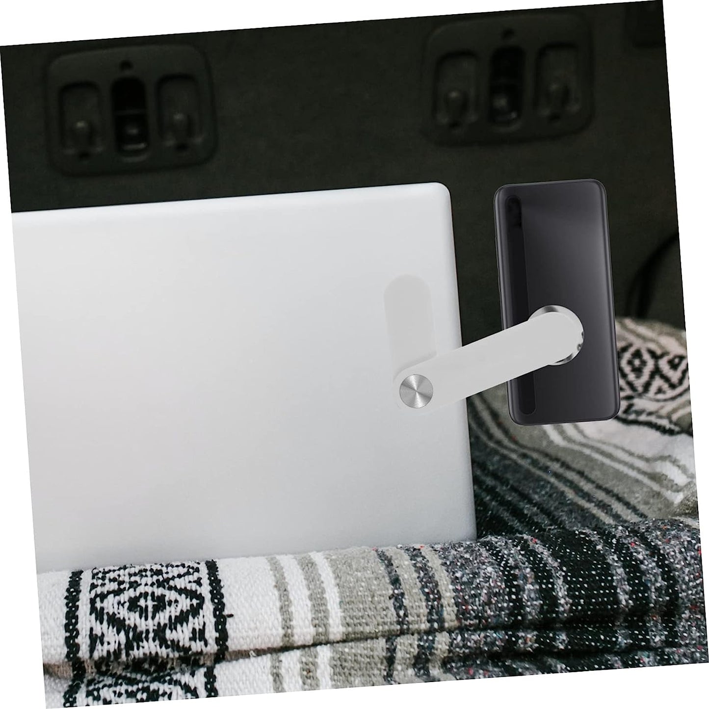 Mobestech 2Pcs Magnetic Mount White Computer Compatible with Any Holder Screen Side Monitor Adjustable Mobile for Laptop Foldable Expansion Bracket Extension Phone  Mobestech   