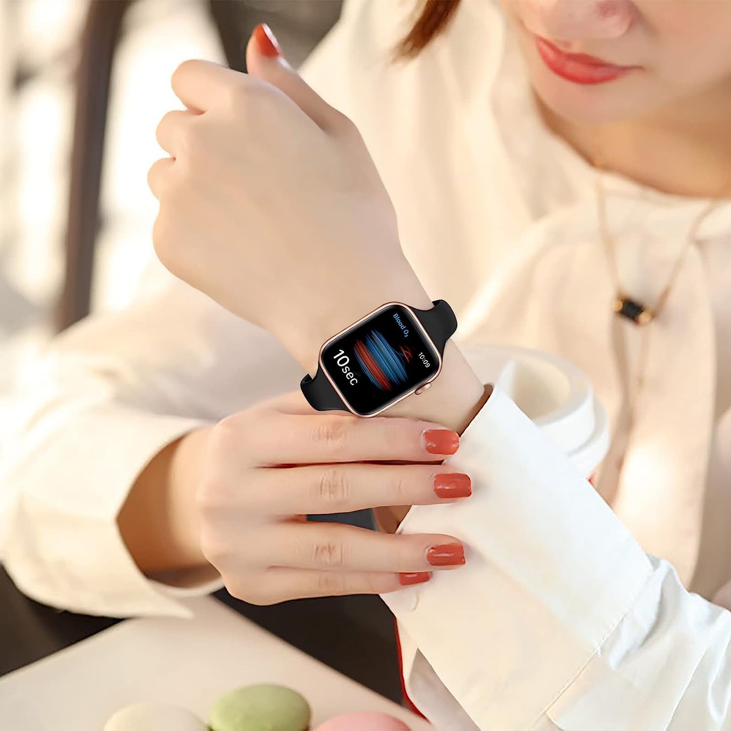 6 Pack Slim Sport Band Compatible for Apple Watch Band 38Mm 42Mm 40Mm 44Mm 41Mm 45Mm 49Mm,Women Thin Narrow Soft Silicone Replacement Strap Wristband for Iwatch Ultra Series 8 7 6 5 4 3 2 1 SE  ShunDee   