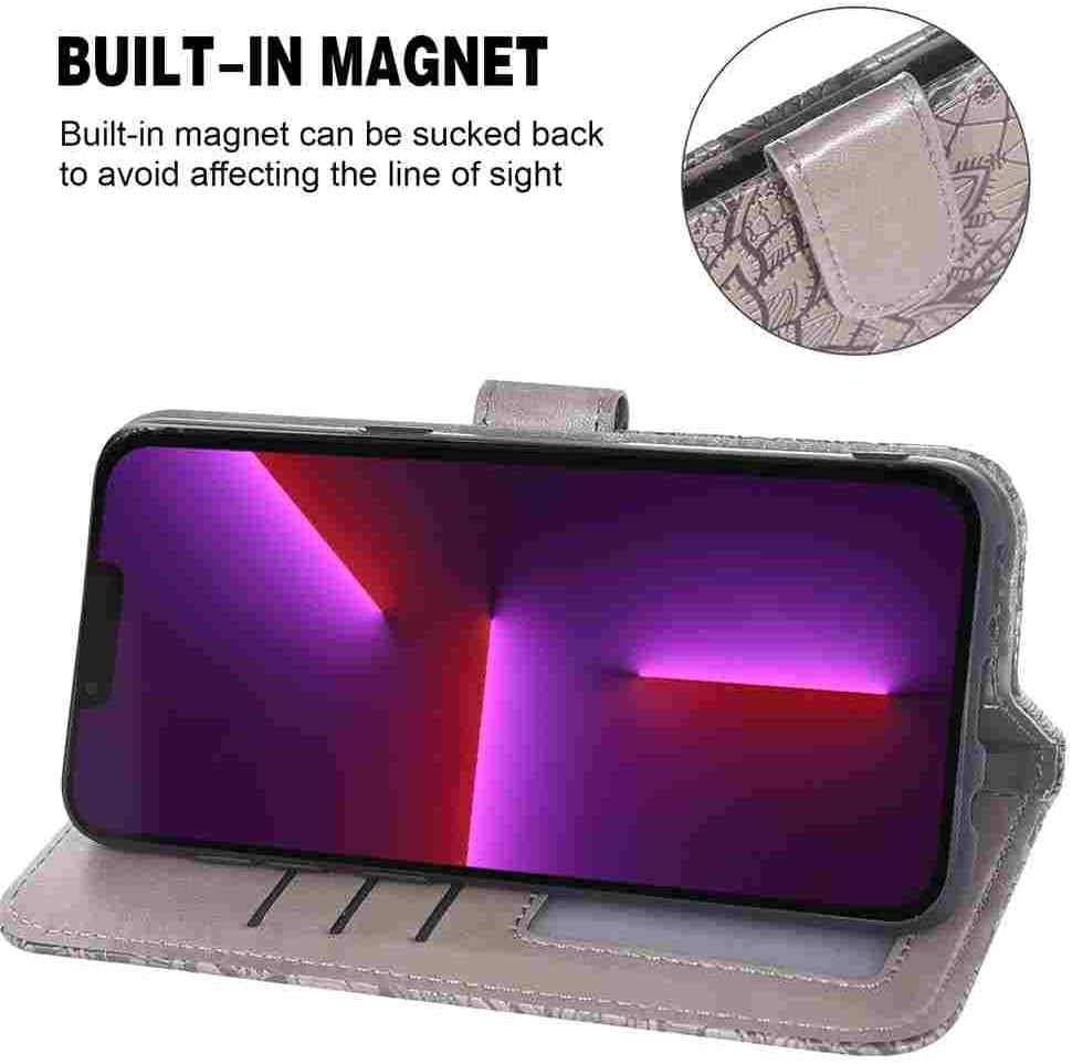 BANLEI2U Phone Cover Folio Wallet Case for LG Aristo 1, Premium PU Leather Slim Fit Cover for Aristo 1, 1 Photo Frame Slot, Easy Access, Gray  BANLEI2U   