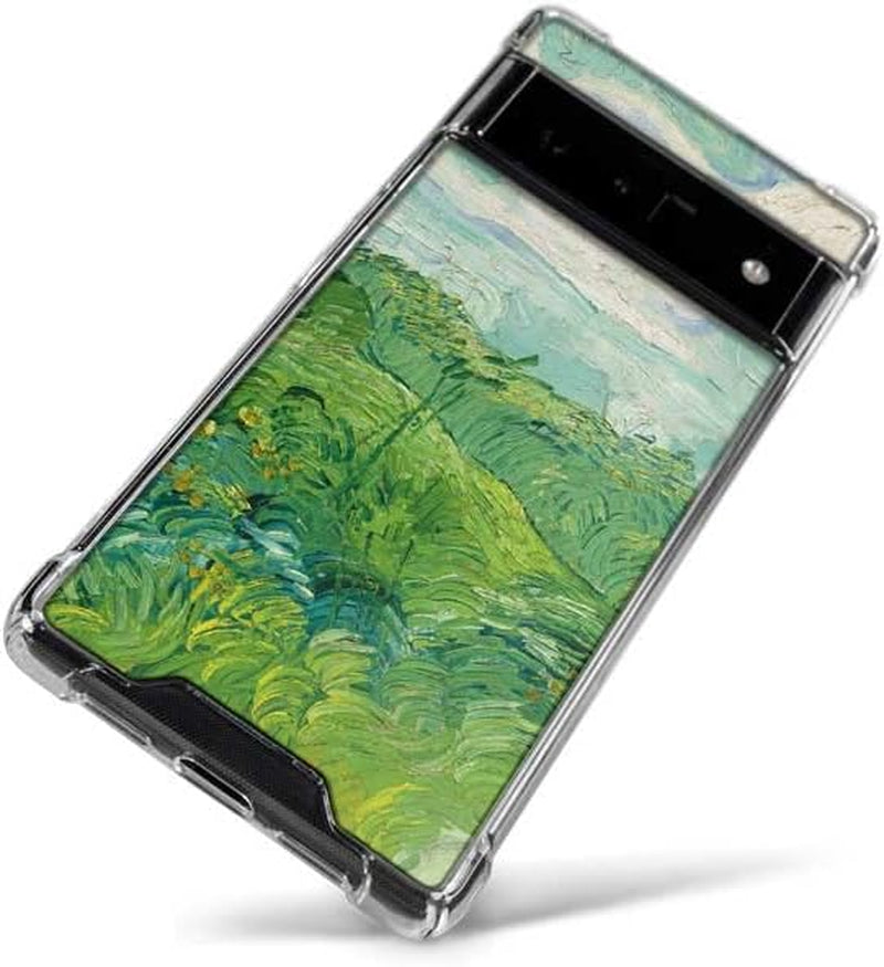 Skinit Clear Phone Case for Google Pixel 6 Pro - Originally Designed Green Wheat Fields by Vincent Van Gogh Design  Skinit   