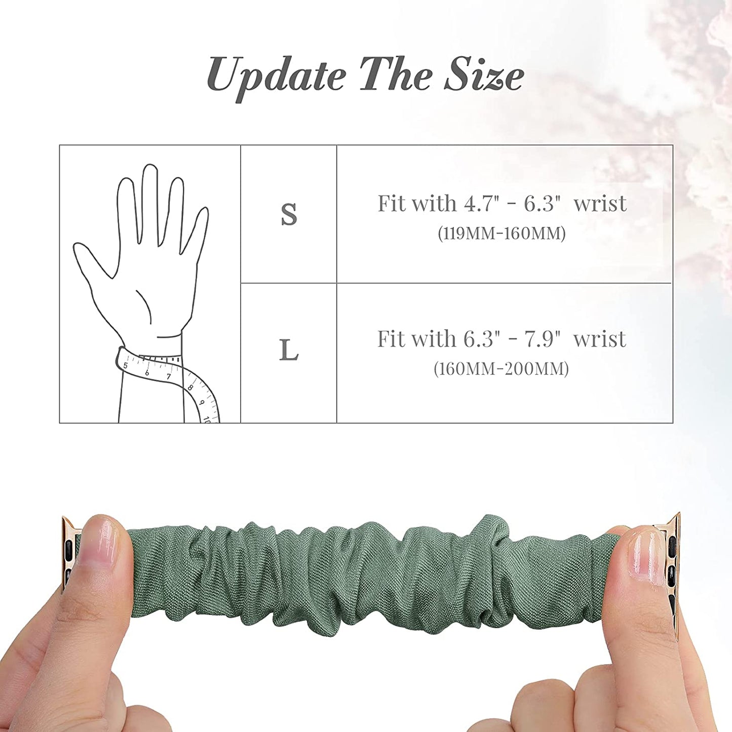 Recoppa Compatible for Scrunchie Apple Watch Band 38Mm 41Mm 42Mm 40Mm 44Mm 45Mm Cute Print Elastic Watch Bands Women Bracelet Strap for Apple Iwatch Series 7 6 5 4 3 2 1 SE(3 Pack, 38/40/41Mm-Small)  Recoppa   