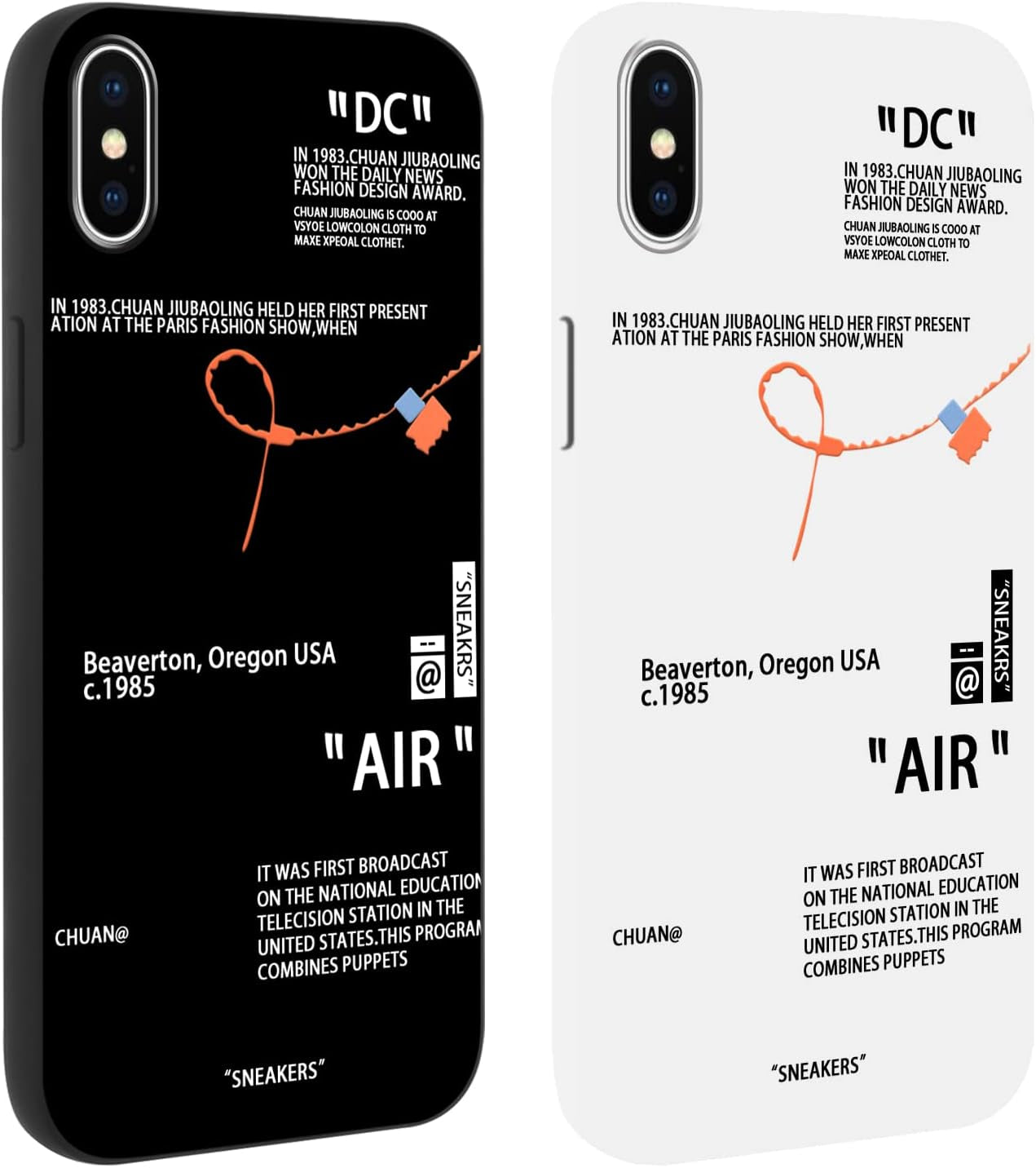 2 Pack Cool Phone Case for Iphone 13 Mini Case 5.4",Fashion Sports Shoes Brand Pattern Design, Creative Label Printed Black White Cover for Women Men Boys Girls,Soft TPU Cases for Iphone13 Mini, 1  LJX US   