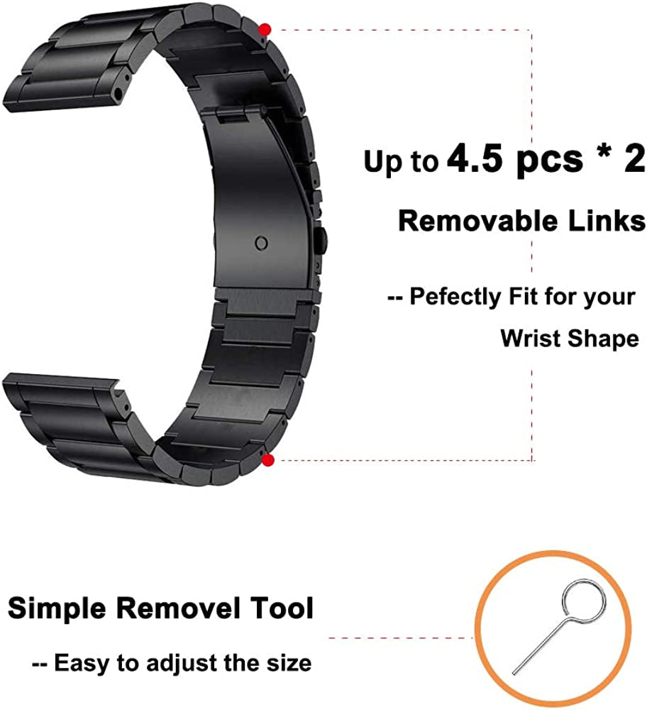 YEEJOK 22Mm Watch Bands Compatible for Fossil Men'S Gen 6/5E 44Mm/ Gen 5LTE/ Gen 5 Carlyle Garrett/Women'S Julianna/Gen 4 Explorist HR, Metal Watch Strap + Silicone Sport Bands  YEEJOK   