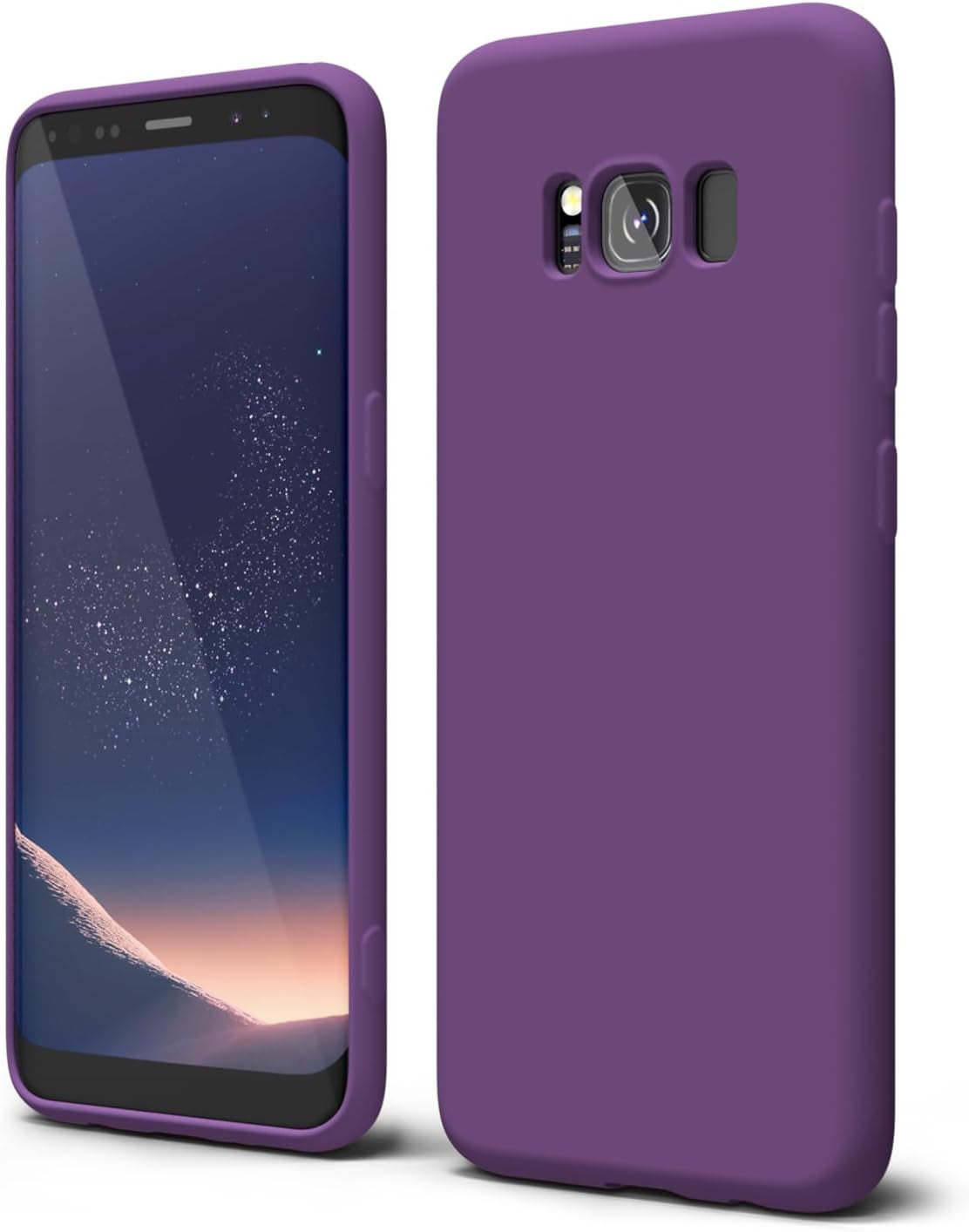 Oakxco for Samsung Galaxy S9 plus Phone Case Liquid Silicone Grip, Cute Thin Slim Soft Rubber TPU Plain Smooth Gel Cover for Women Girl, Matte Solid Protective & Shockproof, Aqua Sky Baby Light Blue  Oakxco   