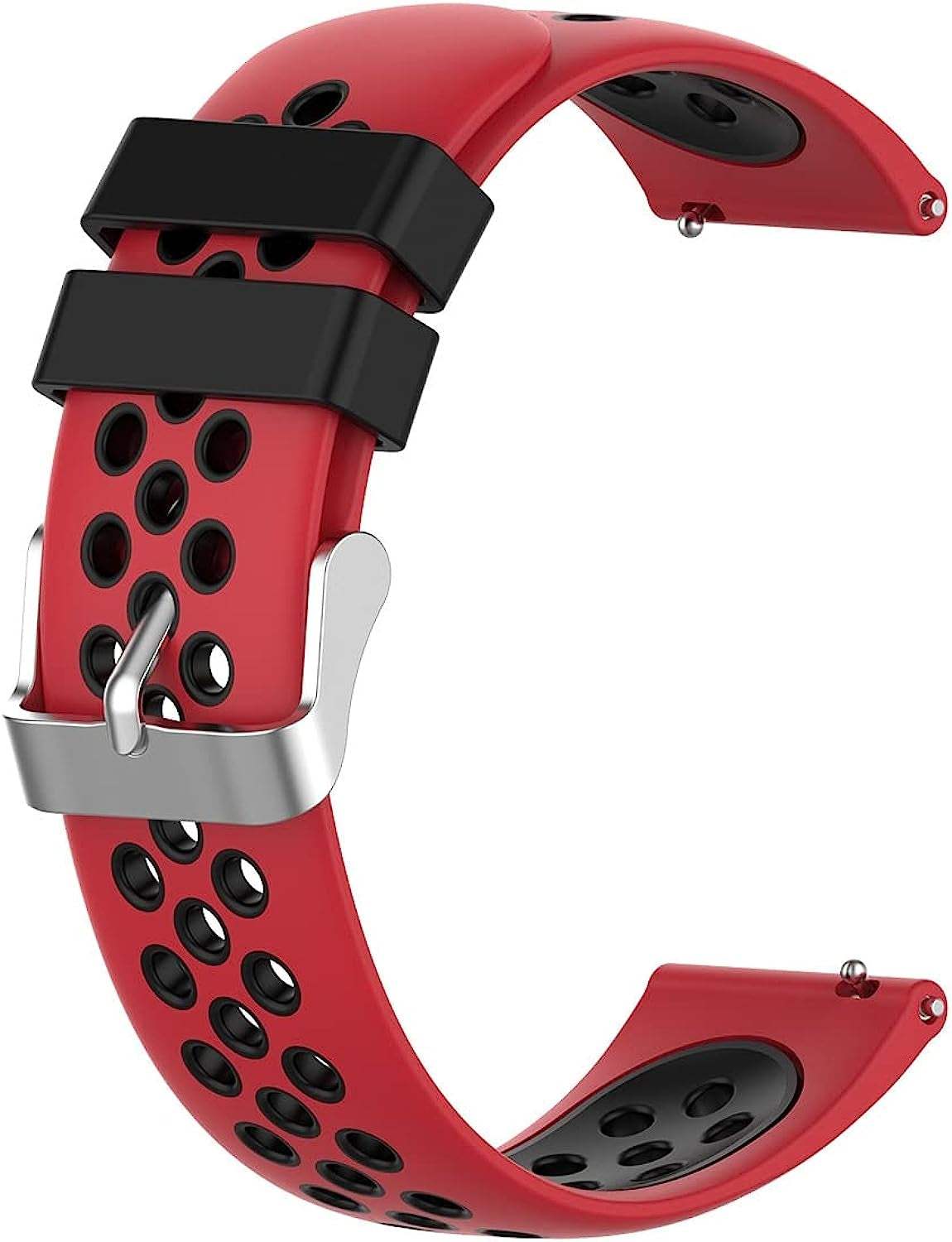 SCHIK for Garmin Vivoactive 3 4 4S Strap Silicone Watch Band for Garmin Accessoires Forerunner 245/645 Venu 2 2S Venu2 plus Bracelet  SCHIK Red black For Venu 2 Plus 