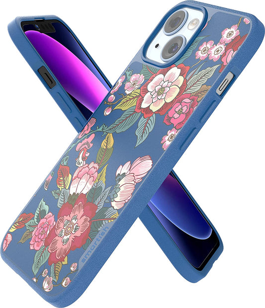 Smartish Iphone 14 Slim Case - Gripmunk Compatible with Magsafe [Lightweight + Protective] Thin Grip Cover with Microfiber Lining - Flirty Flowers  Smartish [Flirty Floral] (MagSafe) iPhone 14 