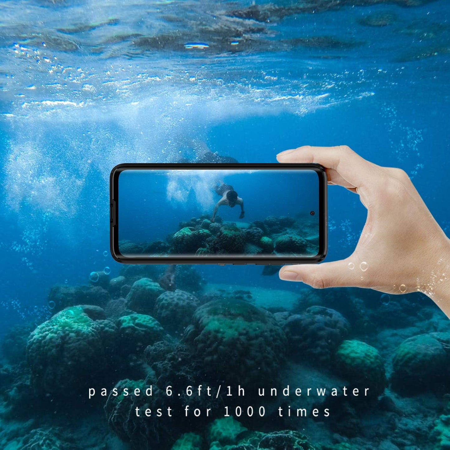 Lanhiem Galaxy S20 Ultra Case, Built-In Screen Protector IP68 Waterproof Dustproof Case, Full Body Heavy Duty Shockproof Protective Cover for Samsung Galaxy S20 Ultra 5G (Black/Gray)  Lanhiem   