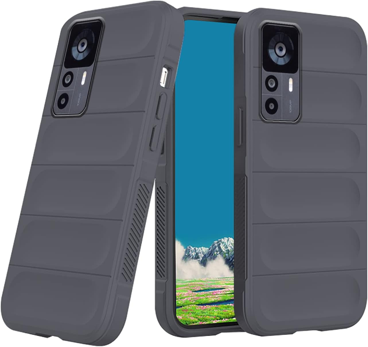 Tiwinxing Case Compatible with Xiaomi Redmi Note 12S Case Shockproof, Soft TPU Slim Redmi Note 12S Case for Women Men Anti-Scratch Protective Phone Case (Grey)  Tiwinxing   