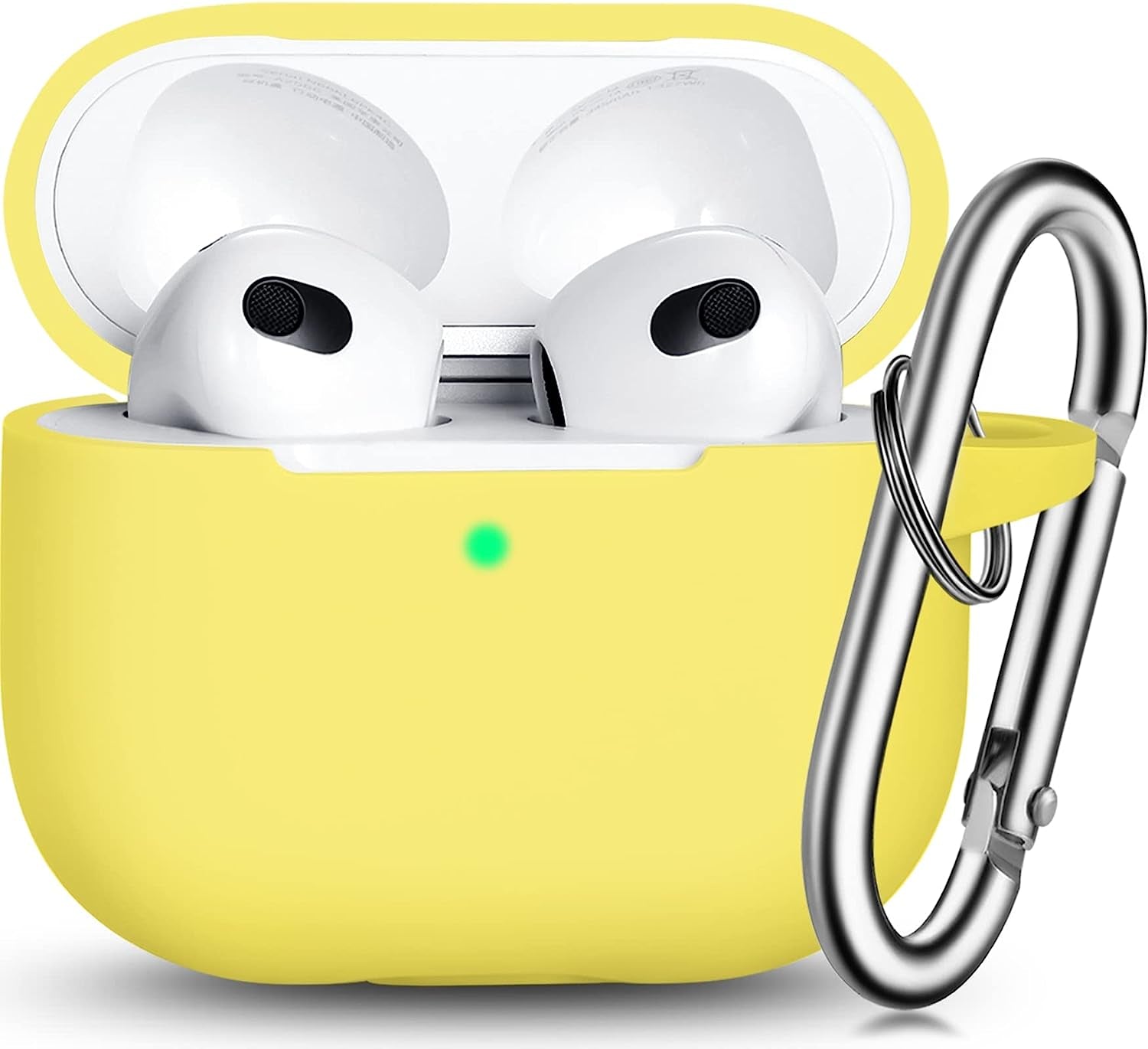 R-Fun Airpods 3 Case Cover, Silicone Protective Accessories Skin with Keychain Compatible with Apple Airpod 3Rd Generation a Black  R-fun   